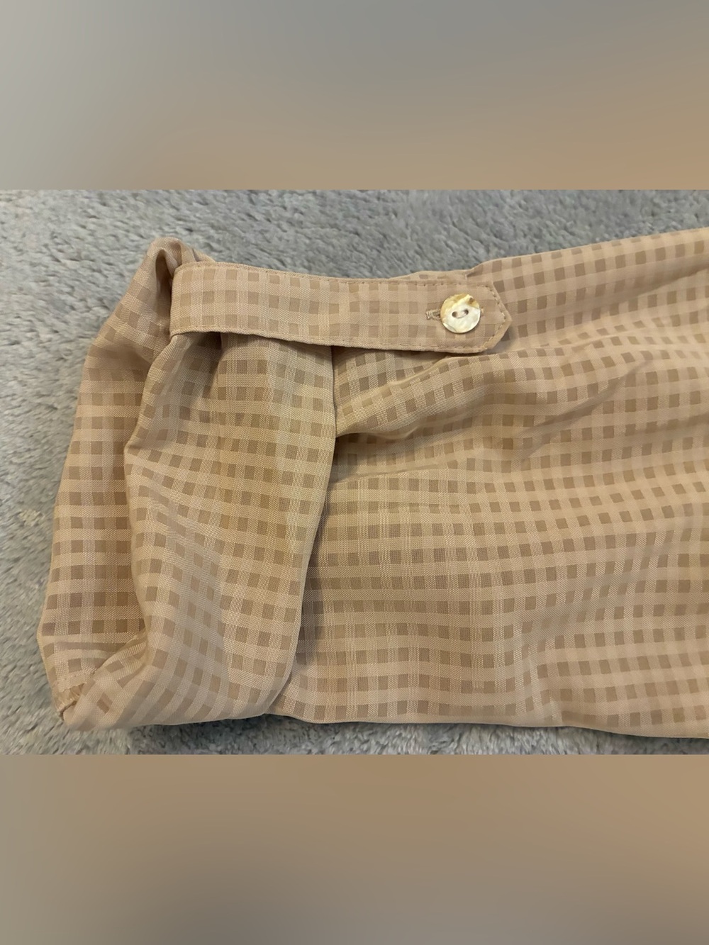 Women’s Kim Roger’s Brand Tan Button-Front Casual Shirt Size Petite Medium - Picture 8 of 11